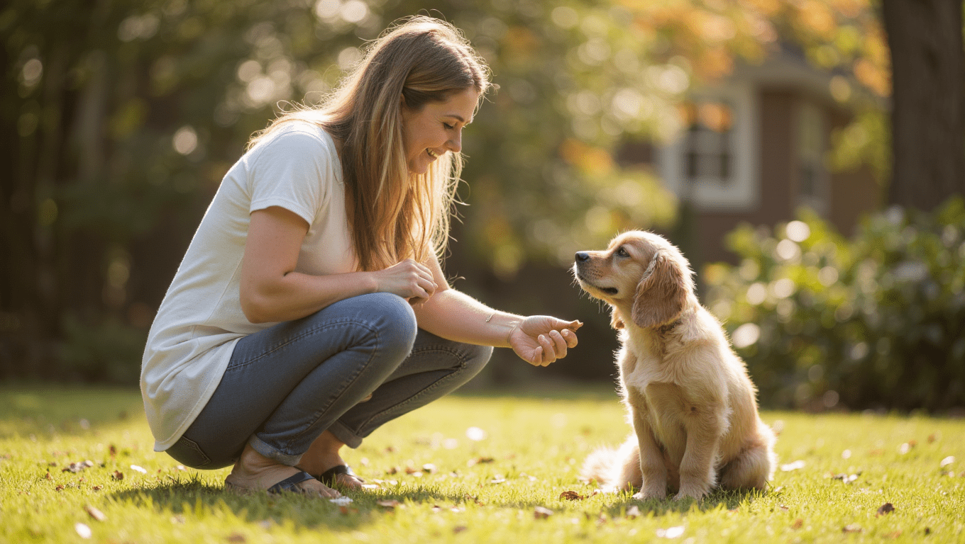 Cocker Spaniel learning obedience through effective training techniques in a positive environment