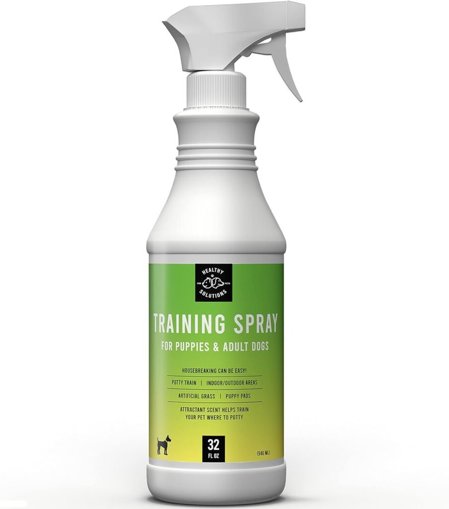 Potty Training Spray for Dogs - Dog Pee Spray with Marking Scent - Go Here Puppy Pee Prevention Spray - Formulated for Indoor & Outdoor Use - Made in USA, 32 Oz Spray Bottle
