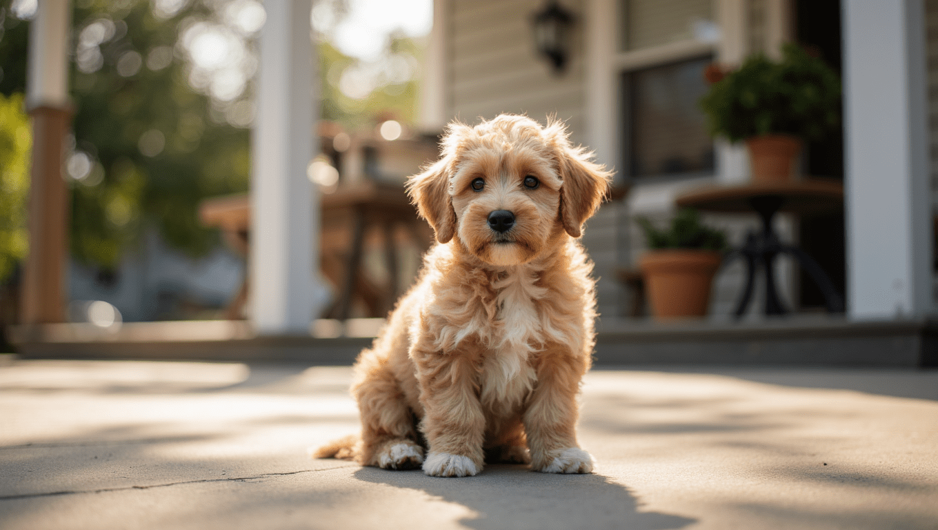 Cockapoo puppy growth stages showing size and development from birth to adulthood in a complete guide