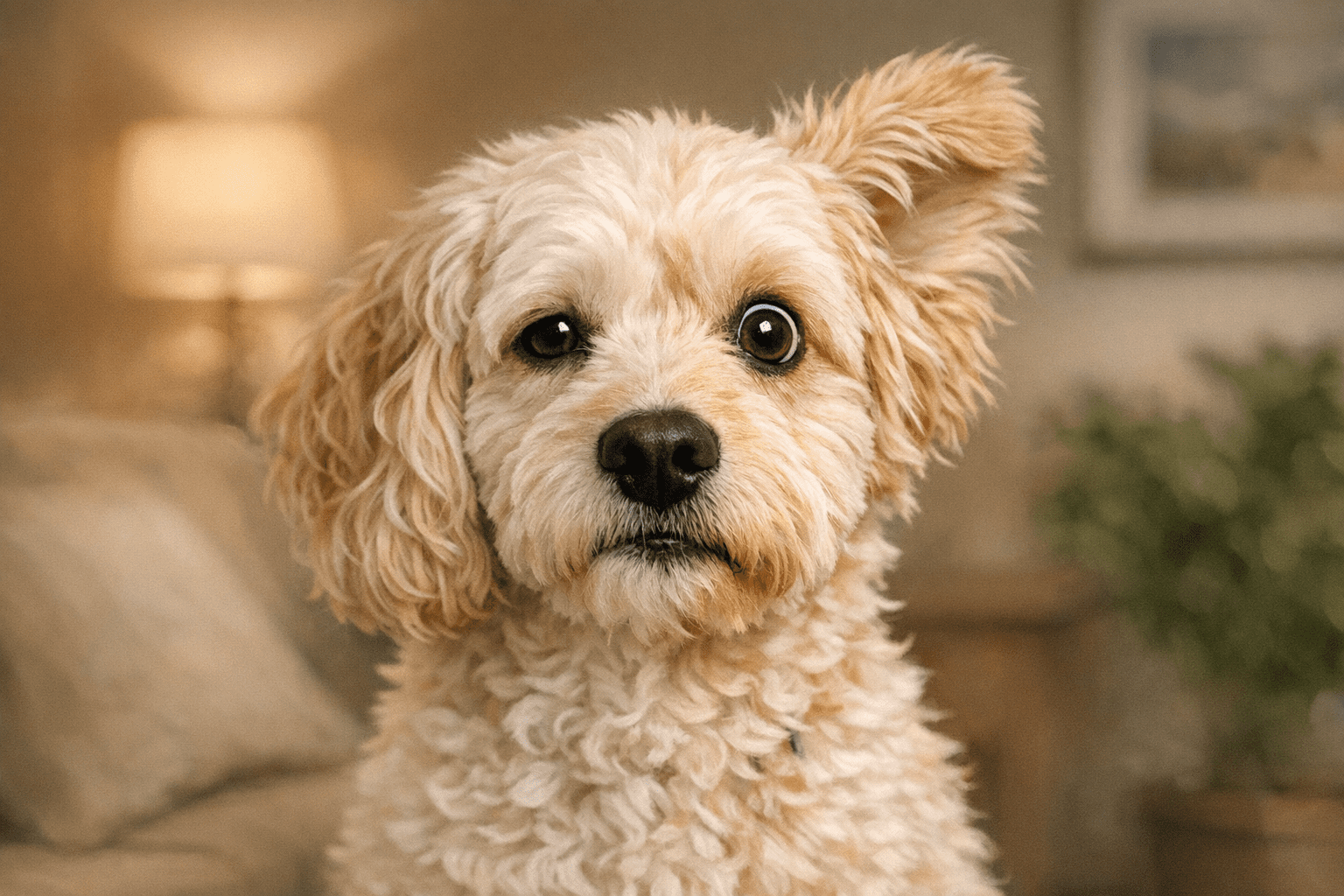 Cockapoo showing sudden behavior change indoors