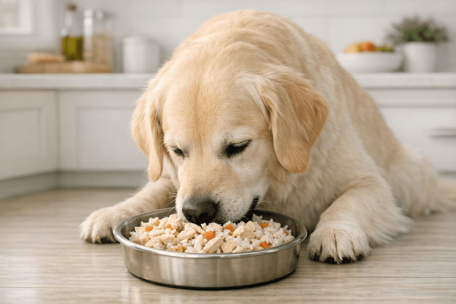 Dog food for pancreatitis healthy dog eating meal