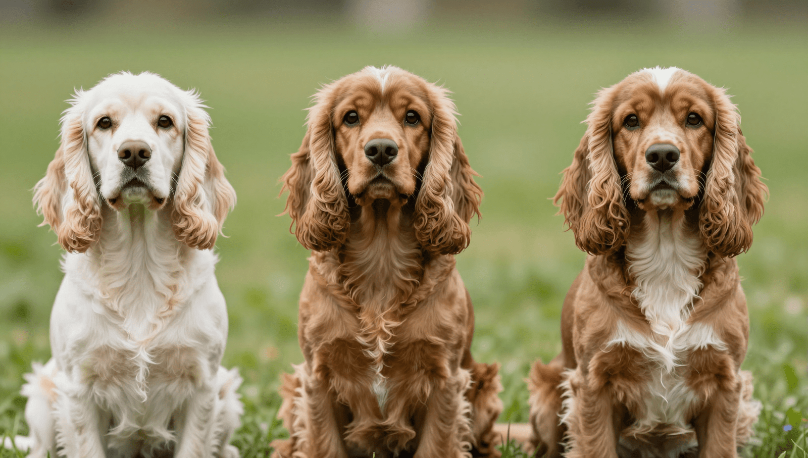 Show Cocker Spaniel vs Working Cocker comparison showing physical differences